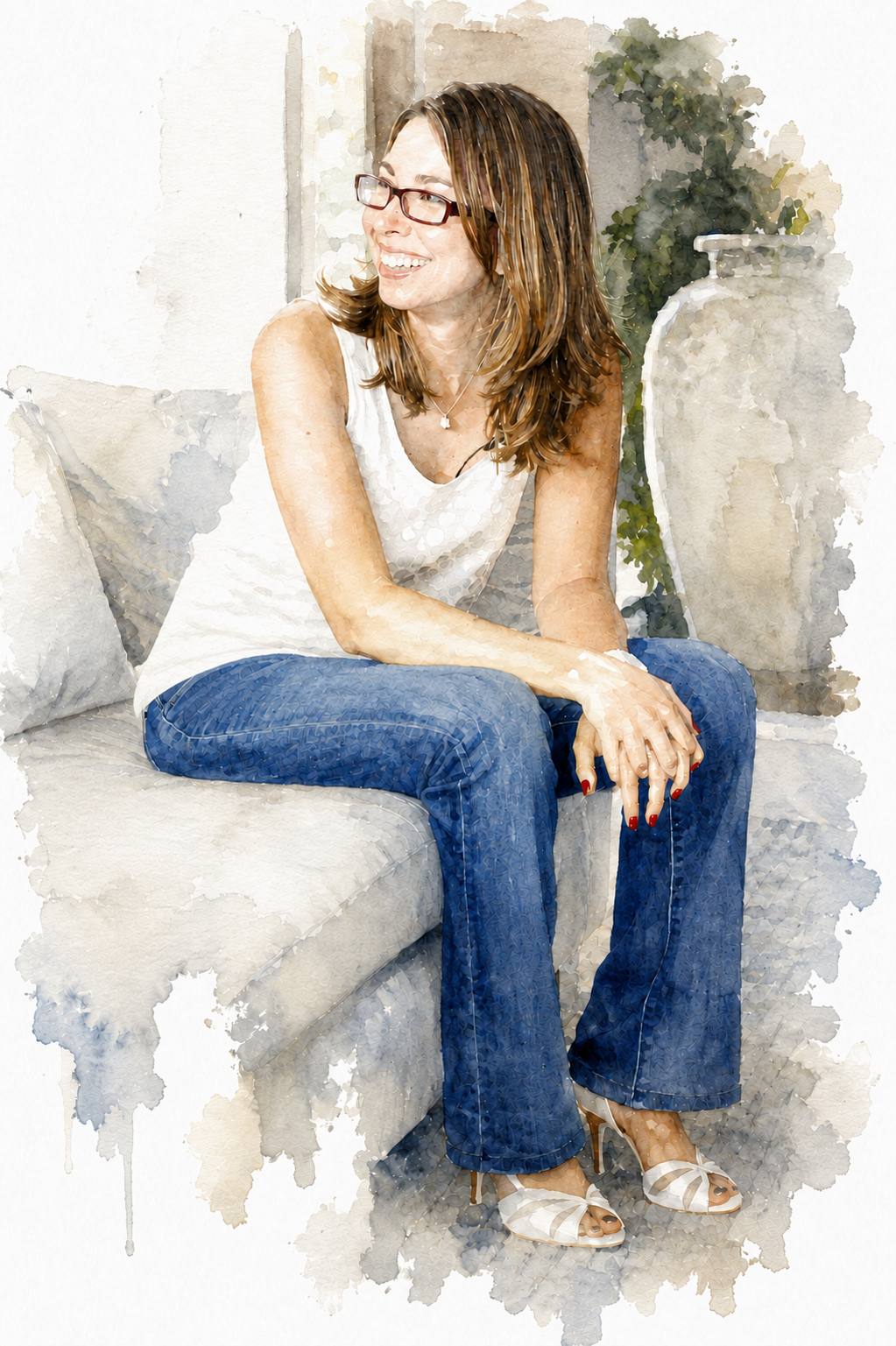 Aninha Santiago em aquarela